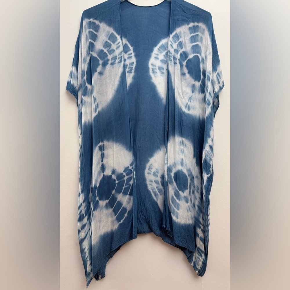 Stylish Indigo Tie-Dye Kimono